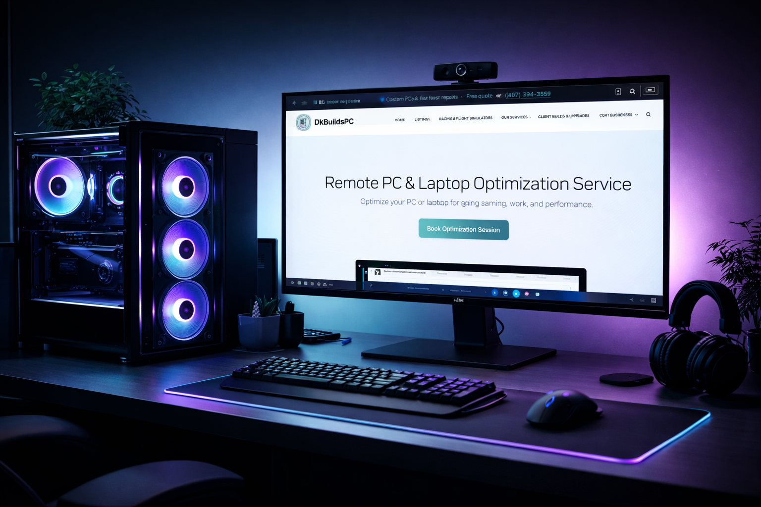 Remote PC optimization service for gaming performance, laptop speed, and Windows tuning