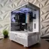 DKBPC Starter PC Image 1 Gaming PC budget friendly with white and RGB aesthetic.