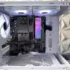 DKBPC Starter PC Image 8 DKBPC Starter PC close-up of the front panel and white gaming PC chassis