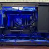 DKBPC Performance PC interior with blue RGB lighting.