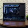 Interior of the DKBPC Performance PC showing cable management and RGB lighting.